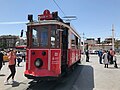 Taksim Meydanı ile Tünel arasında sefer yapan nostaljik tramvay aracı (2019)