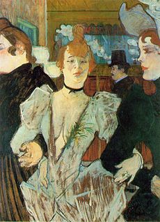 Henri Toulouse-Lautrec: La Goulue s dvomi ženami vstupuje do Moulin Rouge (1892)