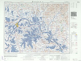 Mapa que incluye a Hanyang (mostrado como HAN-YANG 漢陽) (1953)