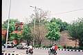 View of Gate entry to bridge between Red Fort and Salimgarh Fort with a plaque declaring it as Swatantrata Senani Smarak