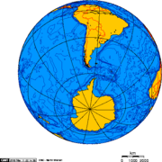 Le passage de Drake entre l'Amérique du Sud et l'Antarctique.