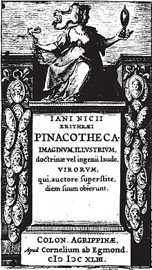 Frontispiece of Rossi's principal work, Pinacotheca Imaginum Illustrium
