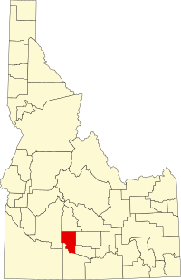 Locatie van Gooding County in Idaho