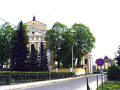 St. Nicholas' Church, in Międzyrzec Podlaski. Neoclassicist façade by Aigner.