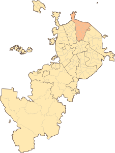 Distretto amministrativo nord-orientale – Localizzazione