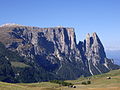 A Schlern északról, a Seiser Alm-ról