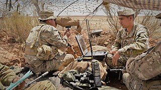 Argentine soldiers on surveillance at the border.