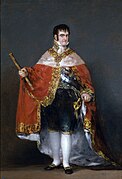 Francisco Goya - Portrait of Ferdinand VII of Spain in his robes of state (1815) - Prado