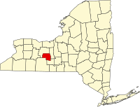 Locatie van Yates County in New York