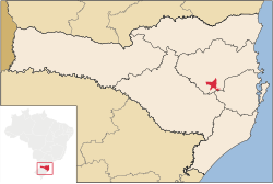Localização de Ituporanga em Santa Catarina