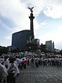 Momentos previos al inicio de la segunda Marcha Blanca contra la Delincuencia en la Ciudad de México