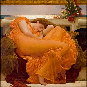 Flaming June (circa 1895) deur Frederic Lord Leighton