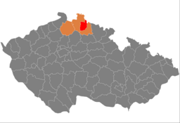 Jablonec nad Nisous läge i Liberec i Tjeckien
