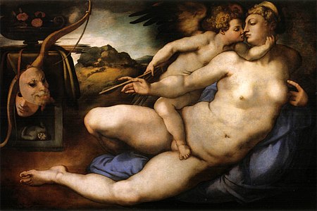 Venus y Amor, de Miguel Ángel y Pontormo.