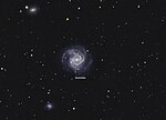 Amatörbild av Messier 61, som visar supernova 2008 den 16 april 2009.