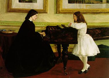 James McNeill Whistler, Przy fortepianie, 1858–1859