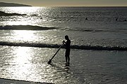 Facendo surf na Lanzada.