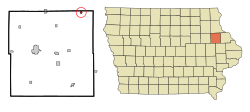 Location of Colesburg, Iowa