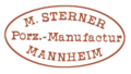 Bodenmarke der Moritz Sterner Porzellanmanufactur Mannheim