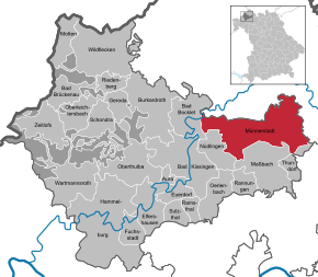 Poziția localității Münnerstadt