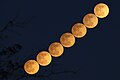 Eclipse lunar penumbral desde Oria, Italia.