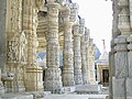 Pillars at the Mirpur Jain Temple