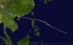 颱風莎莉的路徑圖