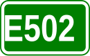 Zeichen der Europastraße 502