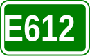 Zeichen der Europastraße 612