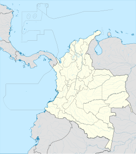 Manizales na mapi Kolumbije