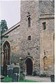 Détail du clocher du prieuré Sainte-Marie de Deerhurst