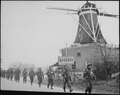 Canadian Infantry of the Régiment de Maisonneuve, moving through Holten to Rijssen, Netherlands, 9 April 1945.