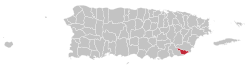 Localização de Maunabo em Porto Rico