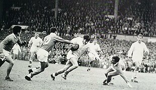 Nano Capdouze en finale du Championnat de France de rugby à XV 1963-1964 face à l'AS Béziers.