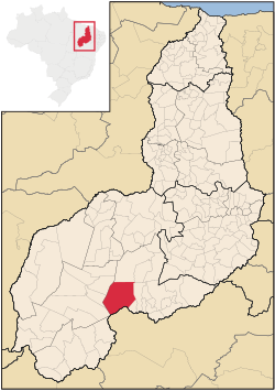 Localização de Guaribas no Piauí