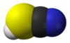 Spacefill model of thiocyanic acid