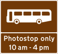 Stopping place for buses used for carrying tourists to allow passengers to take photographs