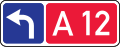 Motorway number and direction