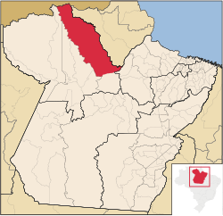Location of Almeirim municipality in Pará