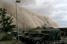 Une tempête de sable en Irak en 2005.