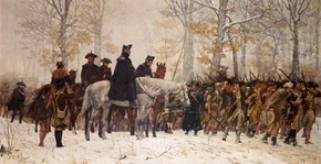 Painting showing winter scene