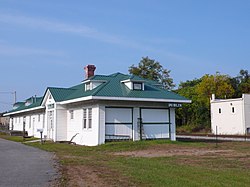 The Old Train Station in Dublin, Virginia, which is now used as an area for businesses.