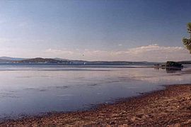 Lake Macquarie seen from Swansea