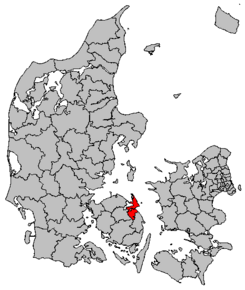 Kart over Kerteminde kommune