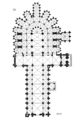 Pianta della cattedrale di Saint-Julien di Le Mans (coro, dal 1217)