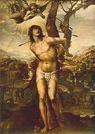 Den helige Sebastian, målning av Sodoma från cirka 1525.