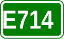Zeichen der Europastraße 714