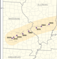 Image 36The population center for the United States has been in Missouri since 1980. As of 2020, it is near Interstate 44 in Missouri as it approaches Springfield. (from Missouri)