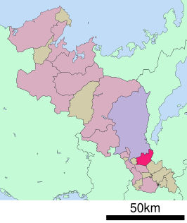 Situering van Uji in de prefectuur Kyoto