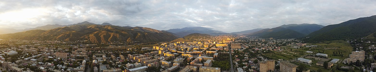 A panorama of Vanadzor city.